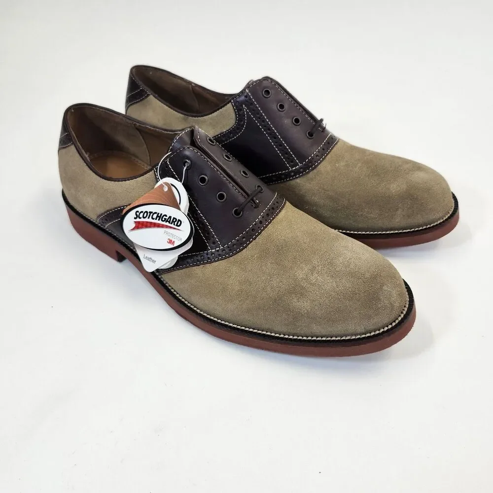 Bostonian Shoes Mens 10 M XL ExtaLight Oxford Suede Leather Walking NEW Dress